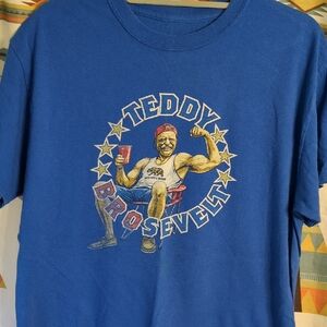 Teddy Brosevelt Graphic Tee - Royal Blue